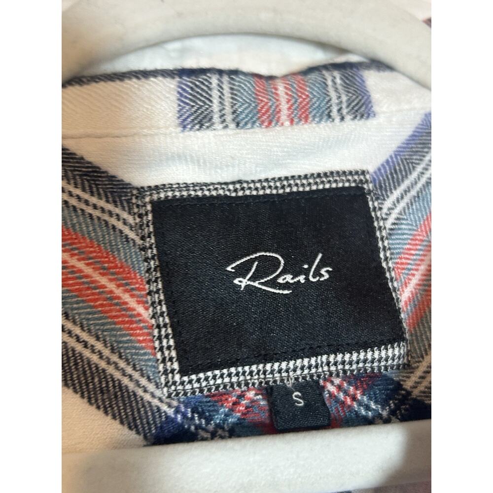 Rails Hunter Plaid Button Down Shirt blue red Women’s Size Small long sleeve - Picture 5 of 7